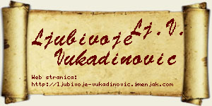 Ljubivoje Vukadinović vizit kartica